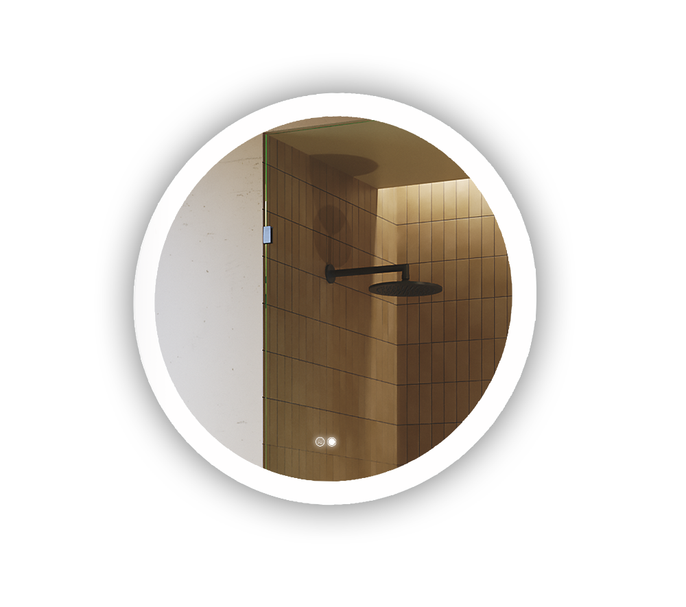 Rund LED-spegel