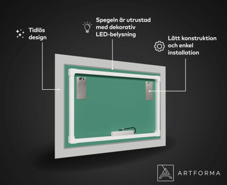 DEKORATIV SPEGEL MED LED-BELYSNING FÖR KÖKET - Marble Pattern #3