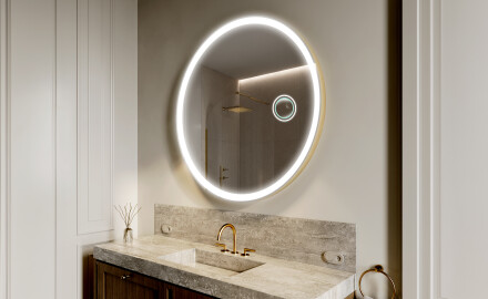 Rund badrumsspegel med LED-belysning Spegel L76