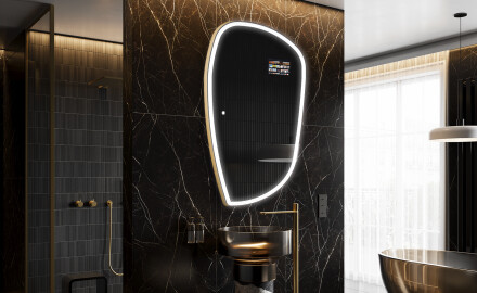 Oregelbunden spegel med belysning LED SMART I222 Google