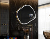 Oregelbunden spegel med belysning LED SMART R223 Google