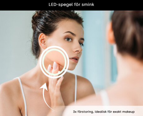 Rundad Modern LED Spegel med iPad Displine L141 Ram #6