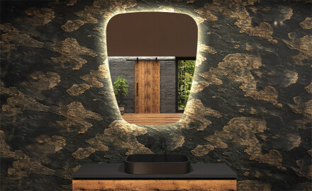LED Badrumsspegel med oregelbunden form Z221
